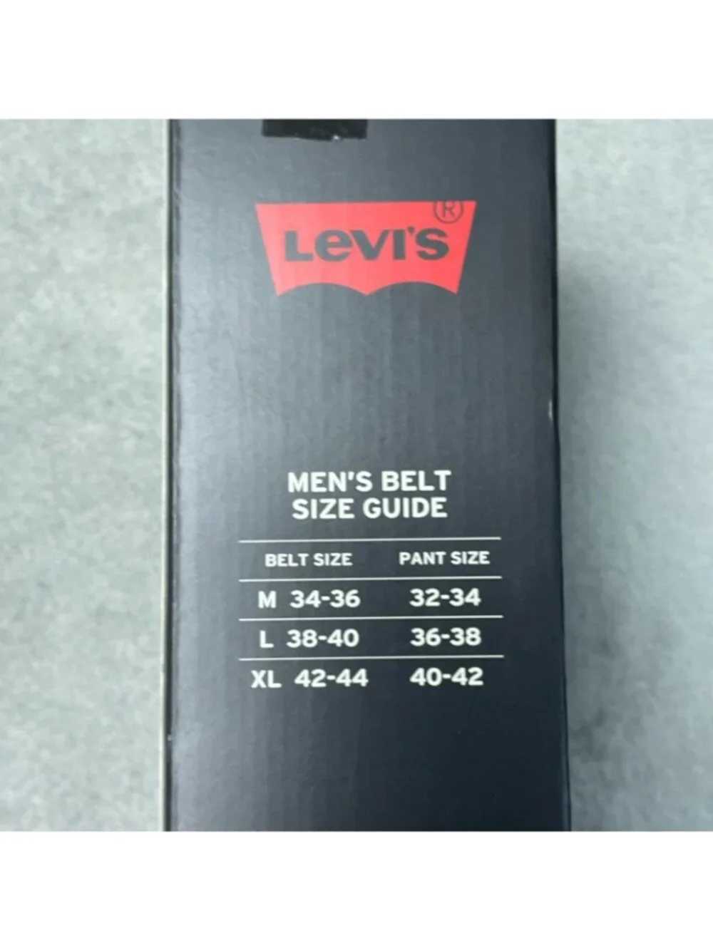 Levi's Men's XL 42-44 Brown Leather Belt With Black Buckle e1776